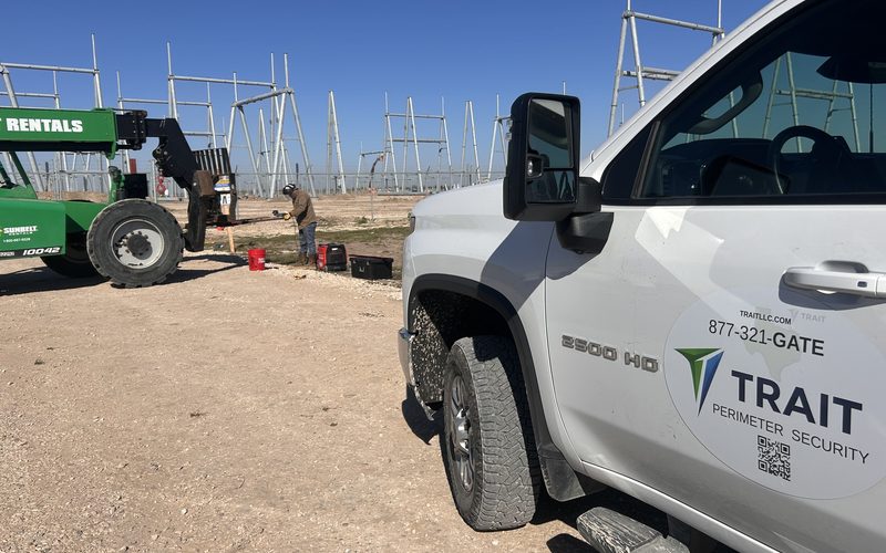 Trait perimeter security truck at a substation jobsite